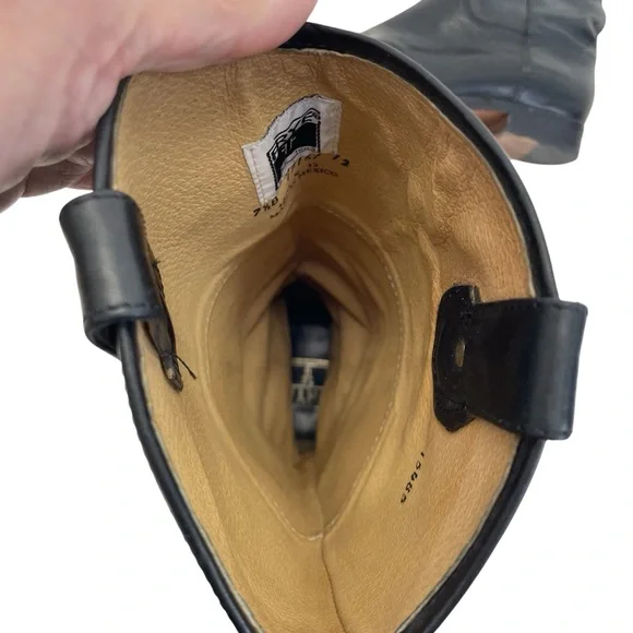 Frye Melissa Button Riding Boots 7 1/2 Black - Picture 12 of 16